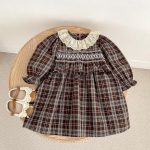 【66-130】ロンパースorワンピース ベビー レトロ チェック - 画像 (10)