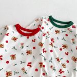 【66-90】ロンパース ベビー クリスマス柄 長袖 3点セット - 画像 (10)