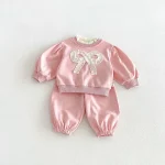 【80-130】セットアップ 女の子 リボン ドット - 画像 (7)