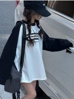 【120-170】長袖Ｔシャツ 女の子 プリント 配色 ラグラン - 画像 (4)