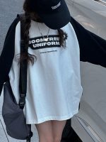 【120-170】長袖Ｔシャツ 女の子 プリント 配色 ラグラン - 画像 (6)