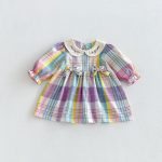 【73-110】ワンピース ベビー カラフル チェック - 画像 (3)