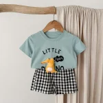 【80-120】セットアップ ベビー 恐竜 プリント かわいい - 画像 (11)