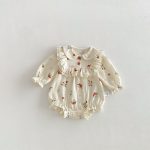 【66-90】ロンパース ベビー イチゴ柄 可愛い - 画像 (6)