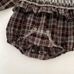 【66-130】ロンパースorワンピース ベビー レトロ チェック - 画像 (17)