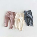 【73-100】レギンス ベビー リボン付き スウィート - 画像 (2)