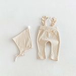 【66-100】tサロペット ベビー パステルカラー フリル - 画像 (4)