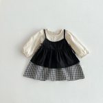 【66-120】ロンパースorワンピース ベビー キャミ格子柄 - 画像 (13)