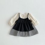 【66-120】ロンパースorワンピース ベビー キャミ格子柄 - 画像 (11)