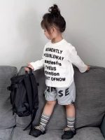 【90-140】長袖Tシャツ 女の子 英字 プリント シンプル - 画像 (5)