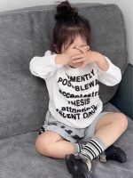 【90-140】長袖Tシャツ 女の子 英字 プリント シンプル - 画像 (9)