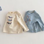 【73-120】長袖Tシャツ キッズ 犬柄 ワッペン ゆったり - 画像 (2)