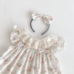 【66-130】ロンパースorワンピース ベビー 姉妹服 フラワー柄 - 画像 (17)