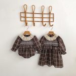 【66-130】ロンパースorワンピース ベビー レトロ チェック - 画像 (6)