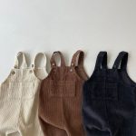 【66-120】サロペット ベビー 韓国風 暖かい コーデュロイ - 画像 (4)