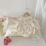 【66-90】ロンパース&帽子 ベビー チューリップ キュート - 画像 (6)