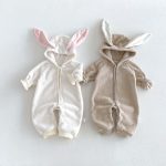 【66-90】ロンパース ベビー もこもこ ウサギ - 画像 (2)