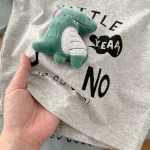 【80-120】セットアップ ベビー 恐竜 プリント かわいい - 画像 (21)
