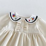 【73-110】ワンピース ベビー 折り襟 トレンド - 画像 (12)