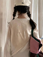 【90-160】長袖Ｔシャツ 女の子 プリント 英字 合わせやすい - 画像 (6)