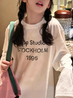 【90-160】長袖Ｔシャツ 女の子 プリント 英字 合わせやすい - 画像 (5)