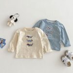 【73-120】長袖Tシャツ キッズ 犬柄 ワッペン ゆったり - 画像 (6)