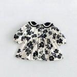 【73-110】ワンピース ベビー レトロ 花柄 - 画像 (6)