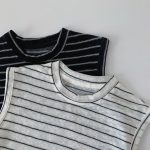 【90-140】タンクトップ キッズ ボーダー シンプル - 画像 (5)