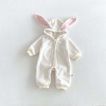 【66-90】ロンパース ベビー もこもこ ウサギ - 画像 (4)