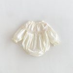 【66-90】ロンパースorワンピース ベビー 姉妹服 レース花襟 - 画像 (4)