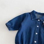 【66-90】ロンパース ベビー ポケット付き デニム - 画像 (10)