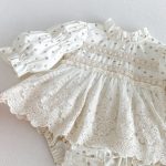 【66-90】ロンパース ベビー パフスリーブ 花柄 - 画像 (12)