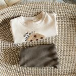 【66-100】セットアップ ベビー 刺繍 ボーダー トレーナー レギンス - 画像 (11)