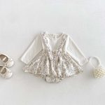 【66-90】サロペット&シャツ ベビー フラワー - 画像 (2)