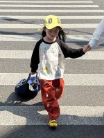 【80-140】長袖Tシャツ 女の子 ラグラン カートゥーン - 画像 (3)