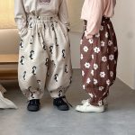【80-150】ボトムス キッズ フラワーorペンギン - 画像 (3)