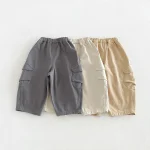 【80-130】パンツ ベビー ポケット付き ロング 無地 - 画像 (16)