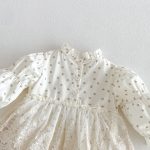 【66-90】ロンパース ベビー パフスリーブ 花柄 - 画像 (10)