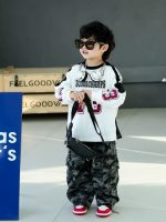 【80-130】長袖Tシャツ 男の子 英字 ゆったり トレンド - 画像 (3)