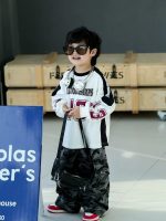 【80-130】長袖Tシャツ 男の子 英字 ゆったり トレンド - 画像 (6)