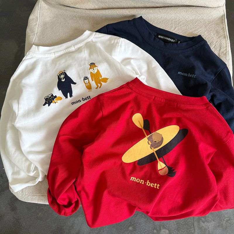 98540759 (2) 【80-140】長袖Tシャツ 男の子 カートゥーン プリント カジュアル - 画像 (1)