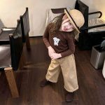【80-140】長袖Tシャツ 女の子 イヌ プリント かわいい - 画像 (6)