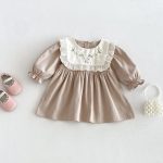 【73-110】ワンピース ベビー レトロ 刺繡 - 画像 (2)