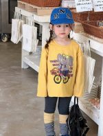 【80-140】長袖Tシャツ 女の子 カートゥーン プリント 合わせやすい - 画像 (3)