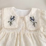 【66-90】ロンパース ベビー 花刺繡 プリンセス - 画像 (8)