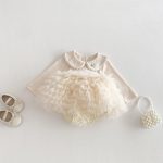 【66-90】ロンパース ベビー プリンセス チュール - 画像 (2)