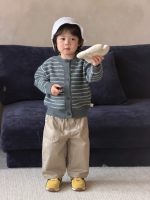 【80-130】カーディガン ニット ストライプ 合わせやすい シンプル 男の子 - 画像 (2)