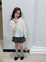 【100-170】シャツorスカート 女の子 フリル 折り襟 - 画像 (4)