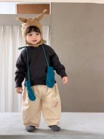 【100-150】セーター ズボン 無地 ゆったり カジュアル 男の子 - 画像 (2)