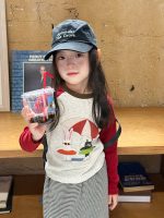 【90-170】長袖Tシャツ 女の子 プリント ラグラン カートゥーン - 画像 (3)